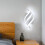 Applique murale LED moderne noire 21W 6500K 2