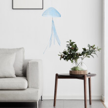 OUNONA Unique Blue Iron Jellyfish Hanging Decoration Ocean Theme for Weddings and Nautical Photography Props
