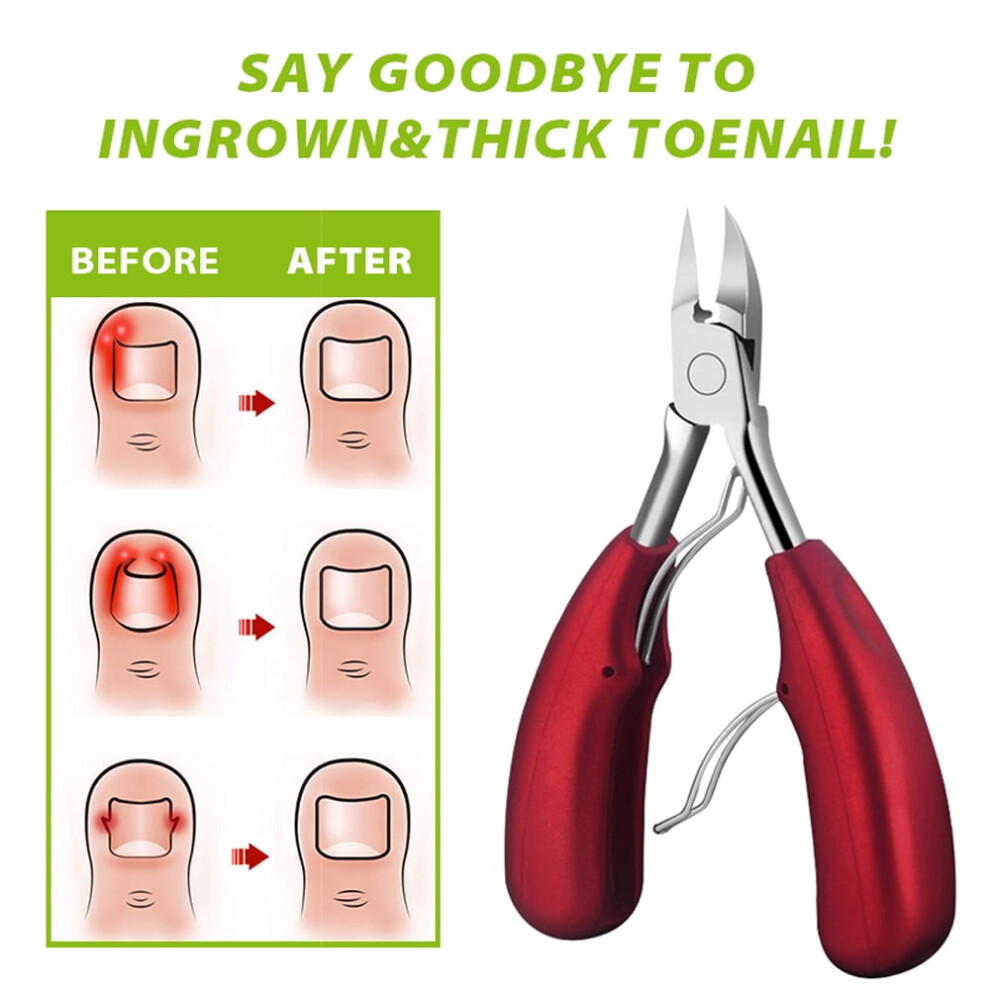 Toenail Clippers for Thick Ingrown Toe Nails Heavy Duty Precision Nail Scissor