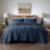 Navy Blue Queen Quilt Set, 100% Microfiber Polyester, 3-Pc 2
