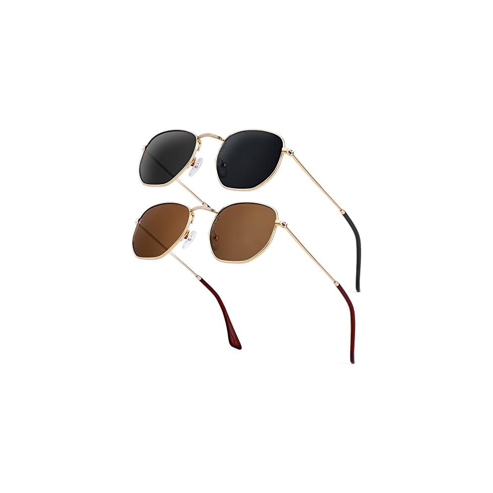 Polarized Square Sunglasses for Women and Men UV Protection