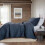 Navy Blue Queen Quilt Set, 100% Microfiber Polyester, 3-Pc 5
