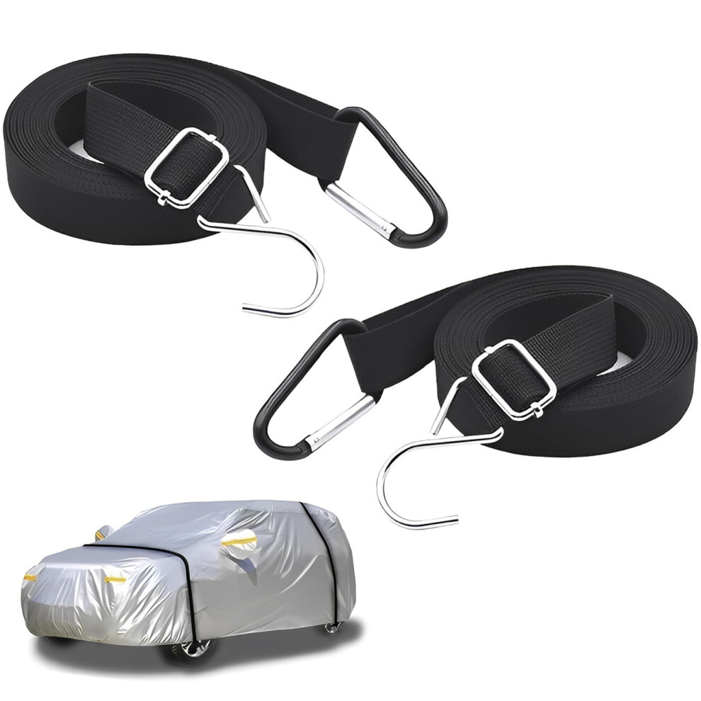 2Pcs Windproof Car Cover Straps, Adjustable Nylon Gust Straps Compatible With Car/Suv/Van/Truck 9159805688911