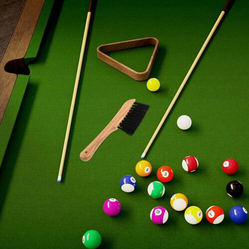 Worgeous Billiard Cloth Cleaner Handle Bristle Brush Pool Table Cleaning 2
