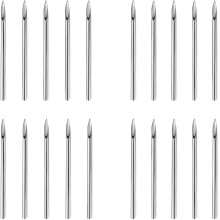 Stainless Steel Piercing Needles 10G-20G for Nose, Septum, Belly, Cartilage, Tragus, Helix, Rook, Conch, Daith, Tongue, Lip, Eyebrow—Compatible with