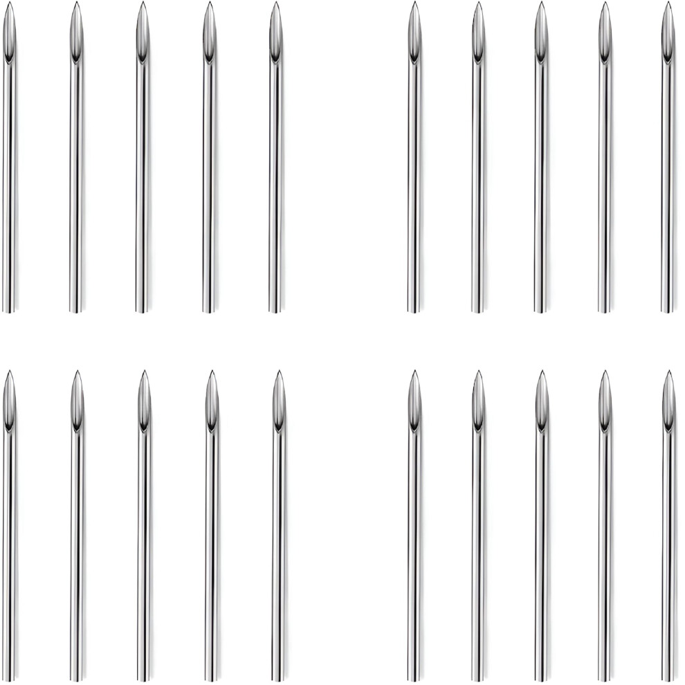 Stainless Steel Piercing Needles 10G-20G for Nose, Septum, Belly, Cartilage, Tragus, Helix, Rook, Conch, Daith, Tongue, Lip, EyebrowâCompatible with