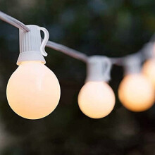 Guirlande lumineuse extérieure G40 Edison 50 pieds, 50 ampoules transparentes