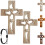Croix en bois sculptée à la main avec des cœurs entrelacés 1