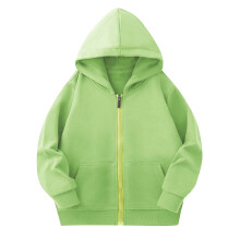 Geansaí Hoodie Unisex do Pháistí, Seaicéad Éadrom Soladach le Sreangán Tarraingthe/Zipper & Pócaí, 4-14 Bliana (Glas#1, 4-5Y)