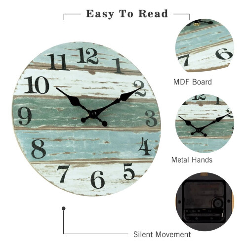 DESIGNICE Wall Clock Energy-Efficient Living Room Wall Decor Stylish Functional Modern Wall Clock,522 2