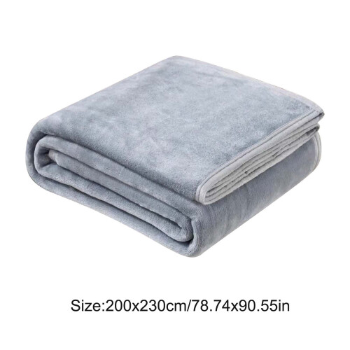 Fleece Throw Blanket Light Grey 200x230cm 1