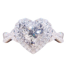 zttd fashion love shape full diamond ring diamond love cross strassstone ring elegant geometry strassstone rings full diamond rings for women size6 10