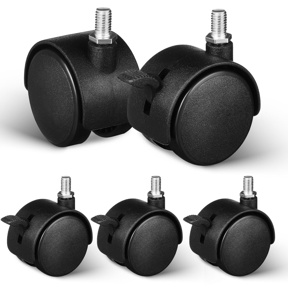 5 Pcs Casters For Furniture Legs Caster Wheels Attachable Wheels Chair Wheels Casters Rollers For Chairs Dresser Sofa Cabinet 9357860772471