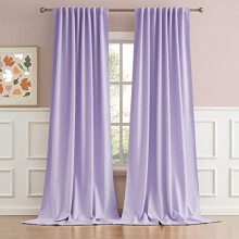 Lavender Darkening Curtains with Rod Pocket and Back Tab,
