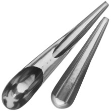 Sada 2 nerezových naběraček na krmítko pro ptáky pro každodenní použití s ptáky a papoušky 14,7 x 3,2 x 1,8 cm