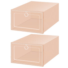 Lot de 2 tiroirs de rangement pour chaussures – Plastique, 33 x 23 x 14 cm