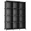 12-Cube Stackable Plastic Storage Organizer, DIY Closet Shelf for Home/Bedroom, Black – Compatible with Standard Cube Systems 1