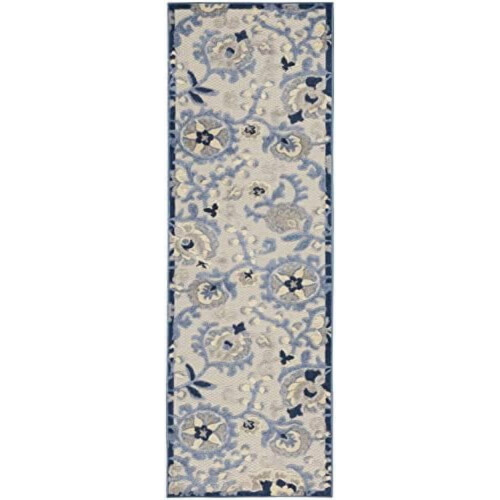 Χαλί εξωτερικού χώρου Home Aloha Blue Grey Floral 60 x 1,80 μ. 1