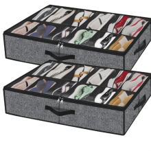 Organisateur de chaussures pliable en tissu non tissé pour placard, Style5