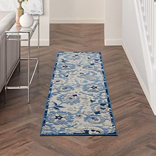 Χαλί εξωτερικού χώρου Home Aloha Blue Grey Floral 60 x 1,80 μ. 2