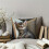 Housse de coussin décorative motif chat en coton 45 x 45 cm 7