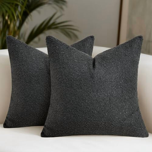 Fodere per cuscini in bouclé 45x45 cm, set da 2, marroni