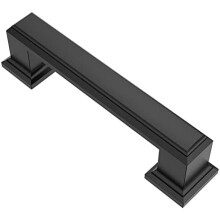 Lot de 6 poignées de placard noir mat, entraxe de 76 mm (3 pouces), pour placards et tiroirs de cuisine AL3071MB