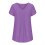 Γυναικείο Μωβ T-shirt VERUGU με V-Neck και Πλισέ Ντεκολτέ από Σιφόν, Διπλής Επίστρωσης, 4