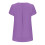 Γυναικείο Μωβ T-shirt VERUGU με V-Neck και Πλισέ Ντεκολτέ από Σιφόν, Διπλής Επίστρωσης, 5