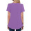 Γυναικείο Μωβ T-shirt VERUGU με V-Neck και Πλισέ Ντεκολτέ από Σιφόν, Διπλής Επίστρωσης, 6