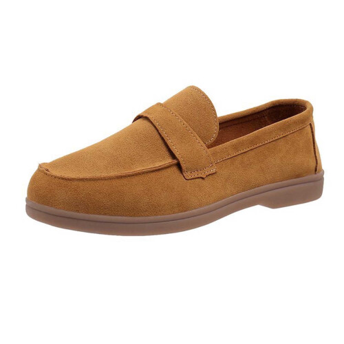 Γυναικεία Μοκασίνια Slip-on + Memory Foam, Διαθέσιμα σε Μεγάλα Πλάτη 39Χακί