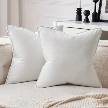 Set van 2 kussenhoezen van fluweel in Franse stijl, 16x16 inch
