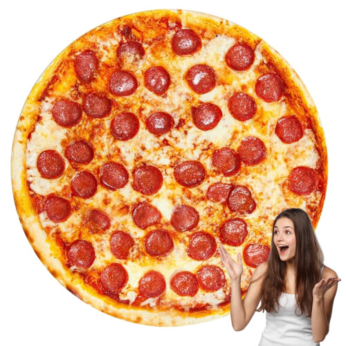 Couverture à pizza en flanelle double face de 180 cm