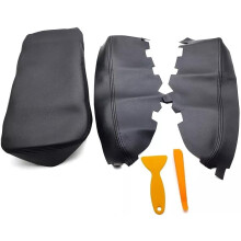 Zwarte consoleklep en armleuningbekleding voor de deurpanelen, vervangingsset voor Toyota Avalon 2013-2018.