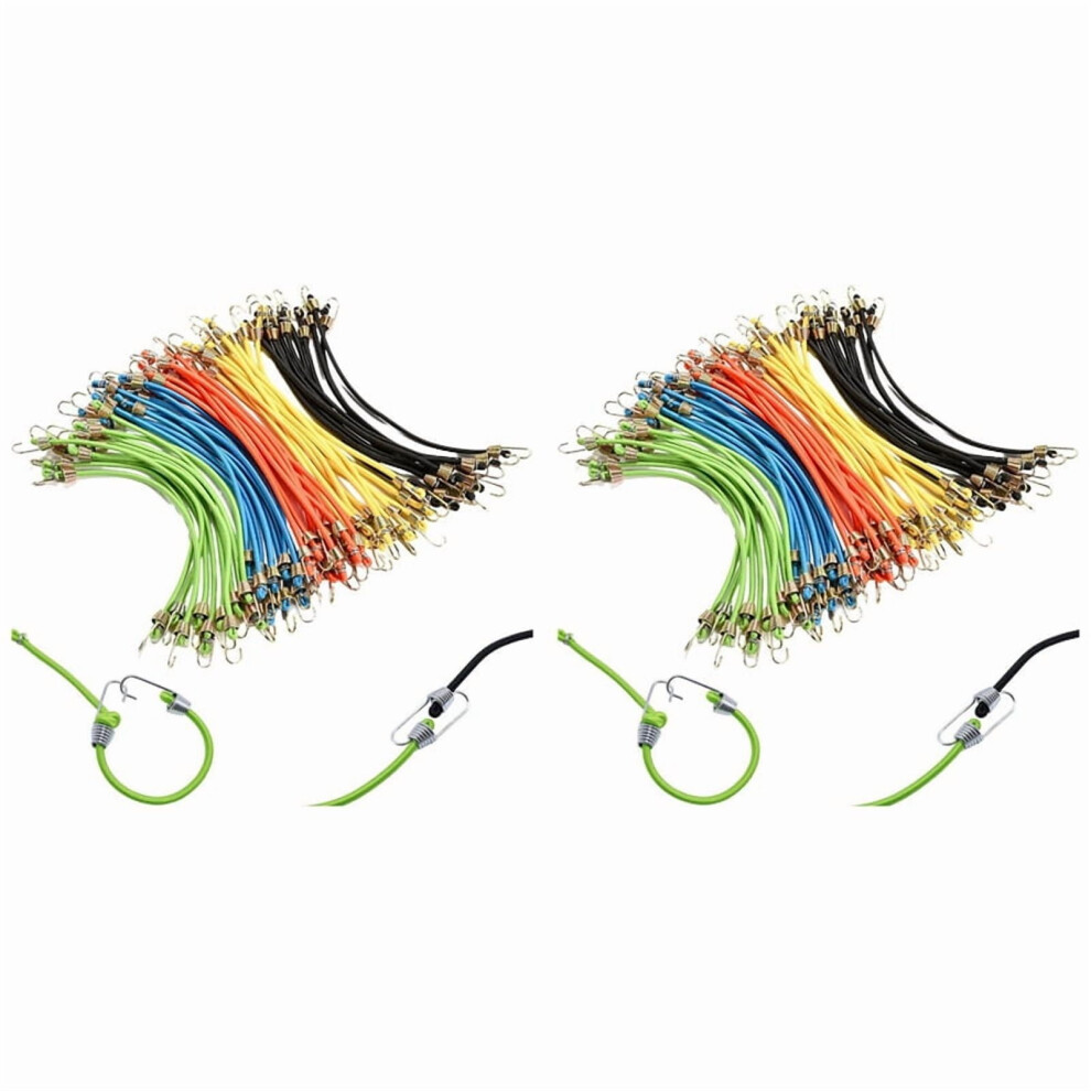 Bungee Cords With Hooks 24-Pack Elastic Adjustable 9193271404132