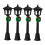 Kit de 4 peças para casa de bonecas em miniatura, sem marca, com árvore de Natal e luzes de rua. 5