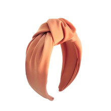 HEVIRGO Bandeau pour femme, couleur unie, noué, large bord, en tissu noir.