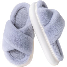 Pantoufles pour femmes, pantoufles ultra douces à bout ouvert, pantoufles d'intérieur duveteuses, pantoufles en fourrure pelucheuse, pantoufles en