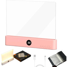 Lampe de lecture LED plate intelligente – Rechargeable, 3 couleurs, luminosité réglable, minuterie, protection des yeux, portable mains libres,