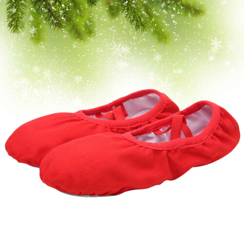 KALLORY Ballet Slipper Red Leather1Pair4.323Inch 2