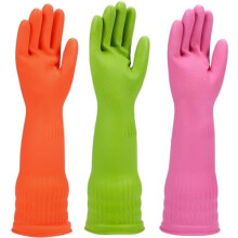 Gants de vaisselle en caoutchouc, 3 ou 6 paires, pour la cuisine, gants de nettoyage et de lavage de la vaisselle longs, réutilisables et durables