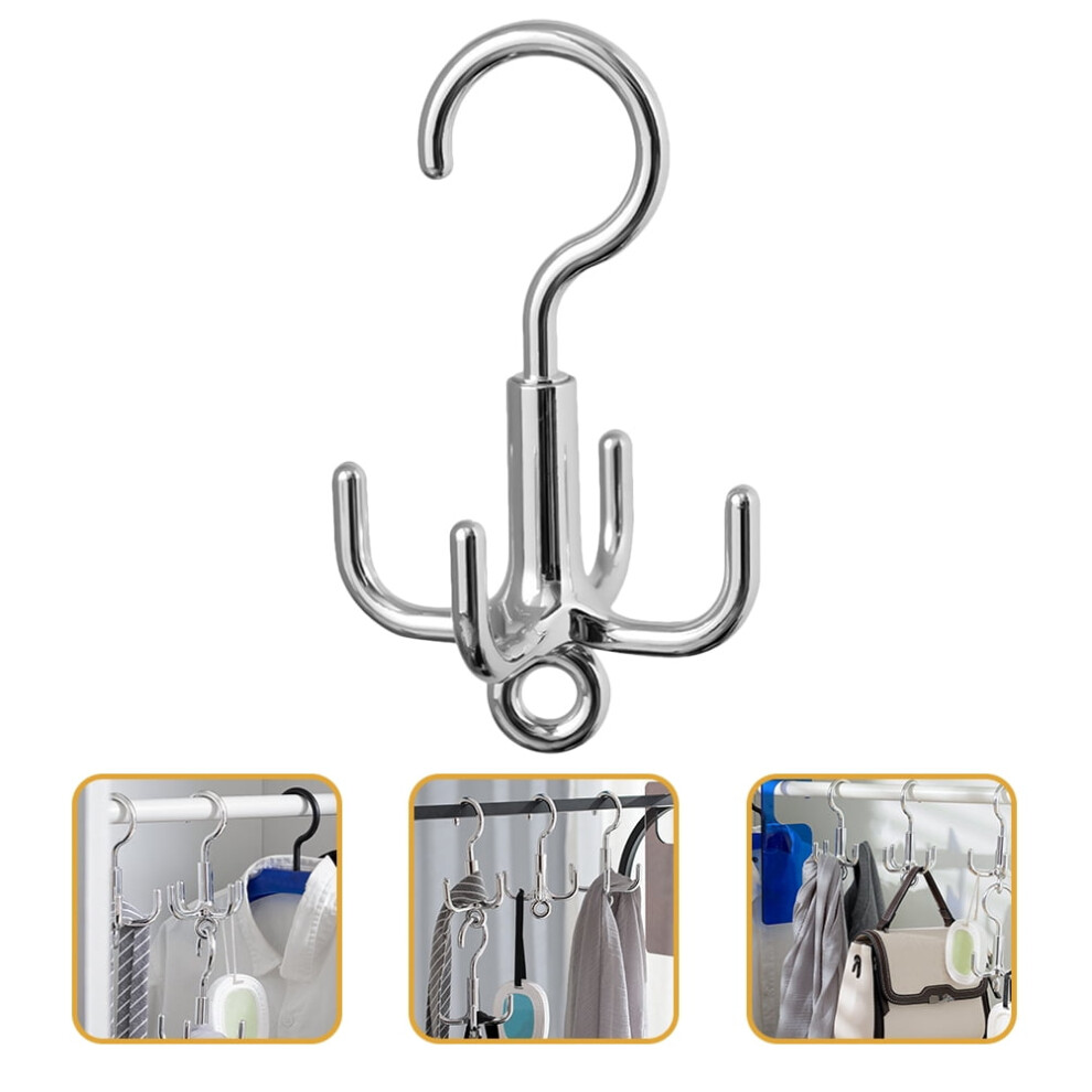 Belt Hanger Rotating Clothes Hook 4-Claw Rotation Hanging Hook Belt Organizer 9180479554516