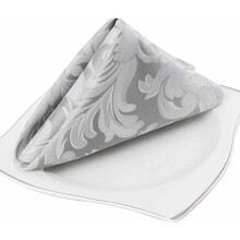 Slub polyesterservetter med spetskant, 6-pack