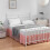 Saia para cama queen size com plataforma e cantos divididos, 35,5 cm (14 polegadas) 5
