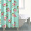 Κουρτίνα ντους με floral εκτύπωση 84x72 ίντσες με 12 γάντζους 4