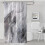 Zwart-wit marmeren douchegordijn 36x72 inch 1