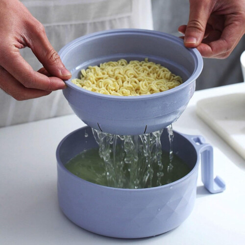Ramen-Schüssel-Set mit Sieb, Essstäbchen, Löffel und Gabel 1