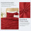 Red King Comforter Set Boho Pintuck 3-Piece 3