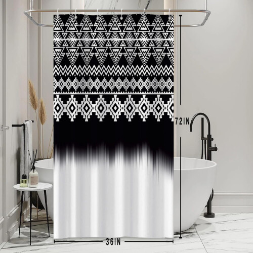 Sprchový záves Boho 90x183 cm polyesterový abstraktný 2