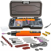 Mini Electric Rotary Tool Set with LED Light & Digital Display – 6-Speed Precision Engraving Pen for Metal, Wood, Glass DIY Projects